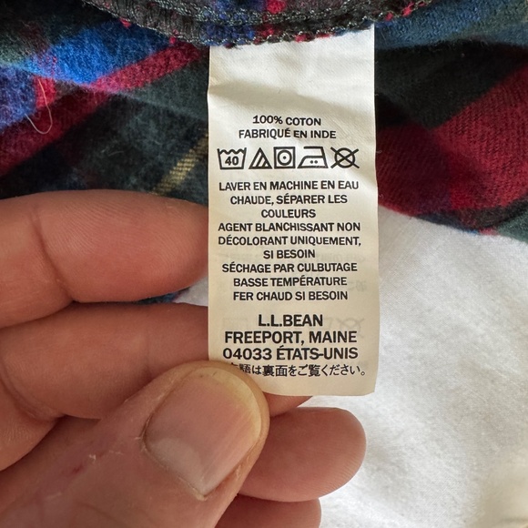 L. L. Bean Men's Slightly Fitted Scotch Plaid Flannel Snap Up Hooded Shirt XXL - Picture 8 of 16